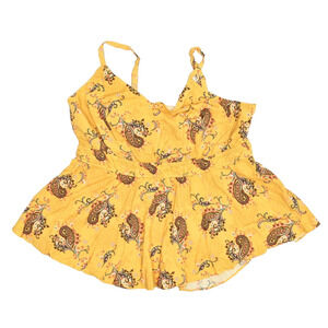NEW Torrid Paisley Dance Marigold Yellow Sleeveless Romper Plus Size 2X